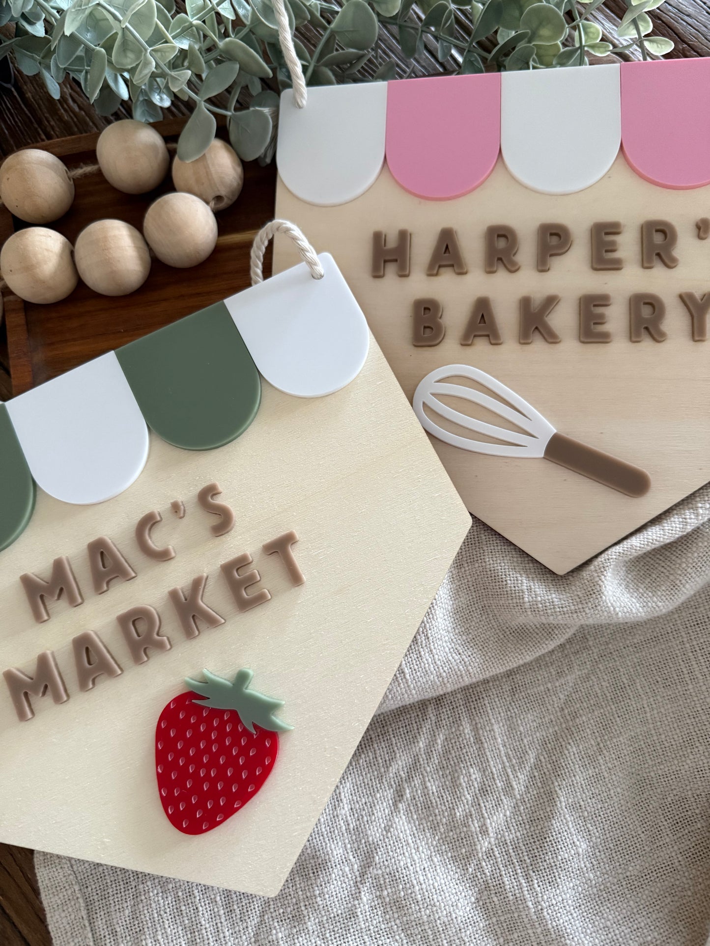 Kids Cubby House Sign | Kids Room | Playhouse Banner | Shed | Bakery | Bee