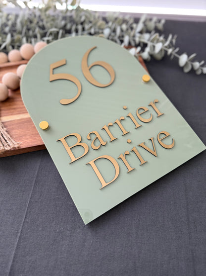 Large Arch House Sign | A4 size