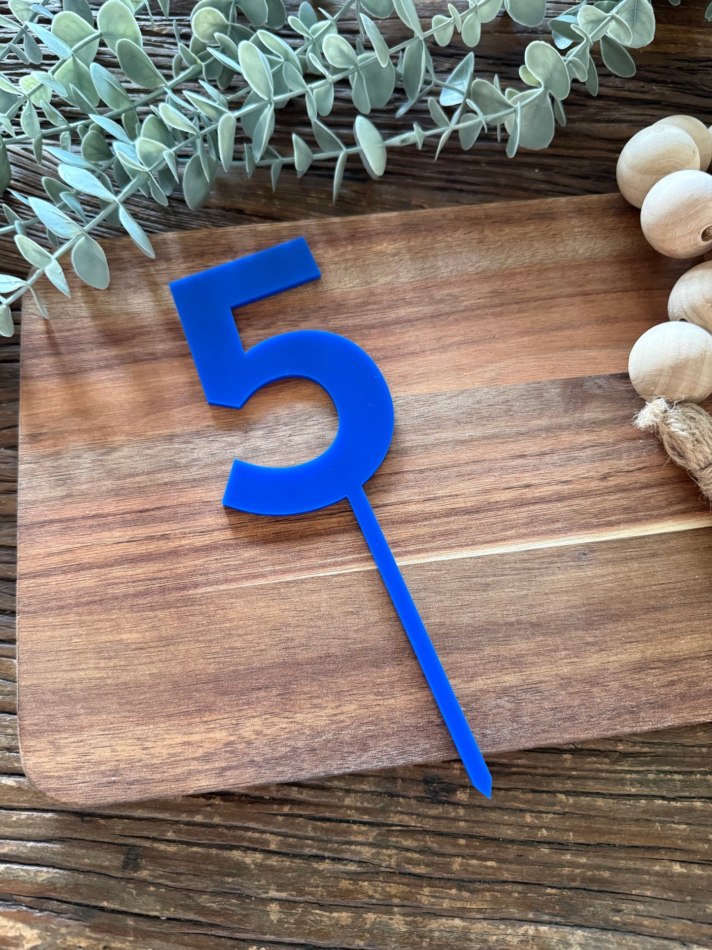 Number Cake Topper — Solid Colours