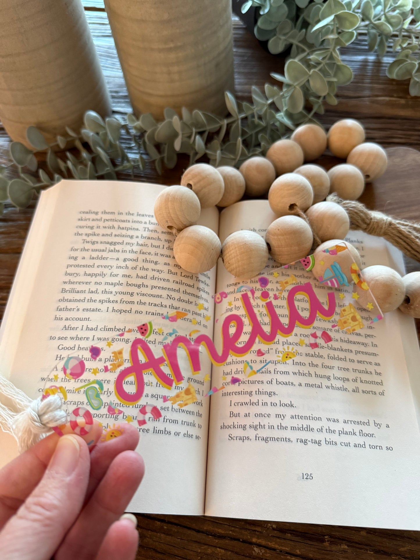 Personalised Summer Bookmark - UV Printed Custom Name Reading Gift