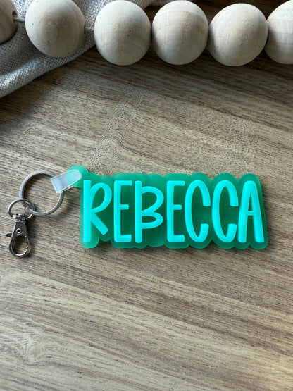 Coloured Frosted Block Bag Tag