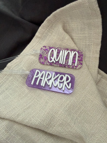 Super Sparkly Bag Tag - Kids School Backpack Tag