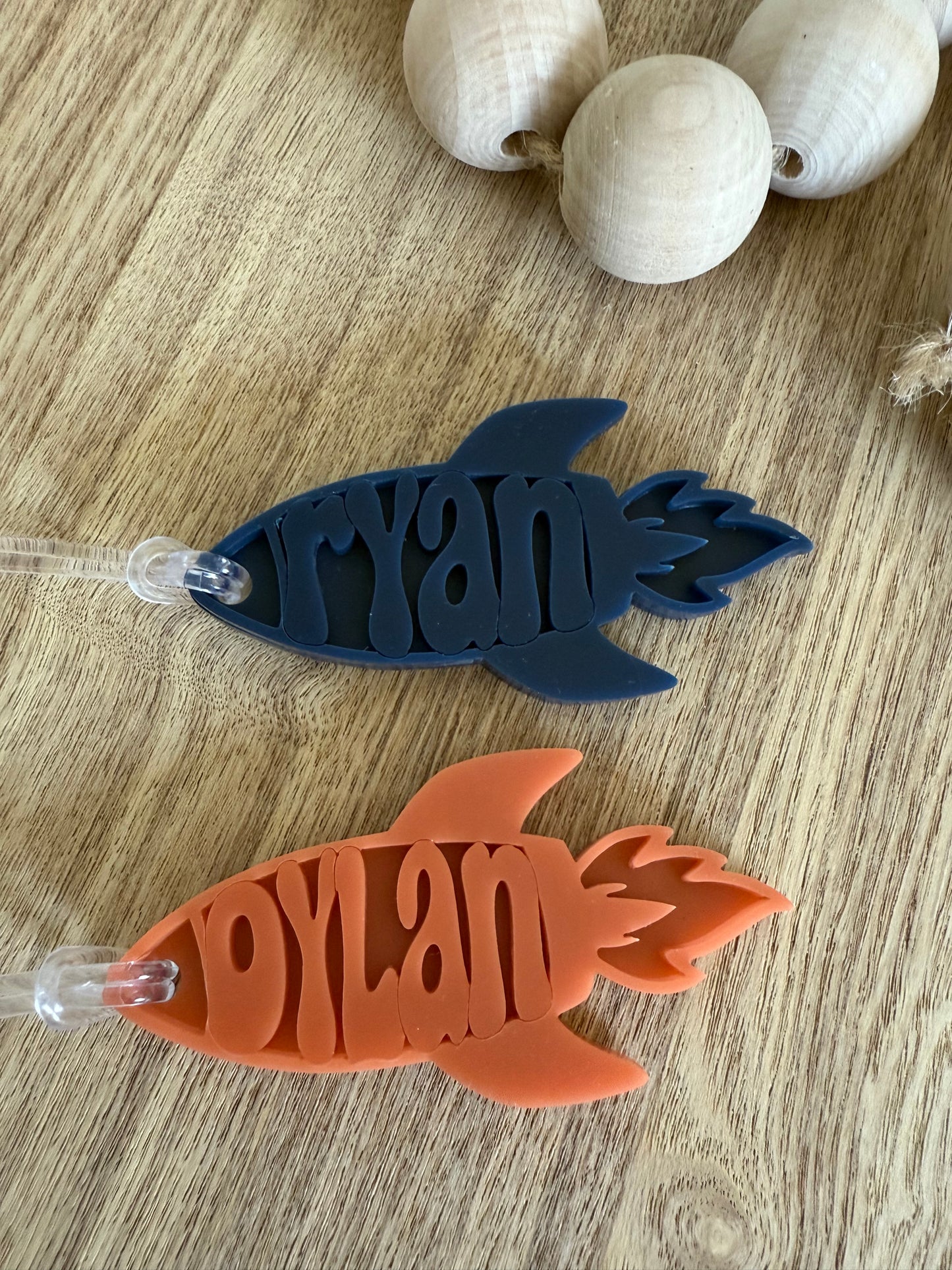 Rocket Ship Personalised Bag Tag | Rocket Gift Tag