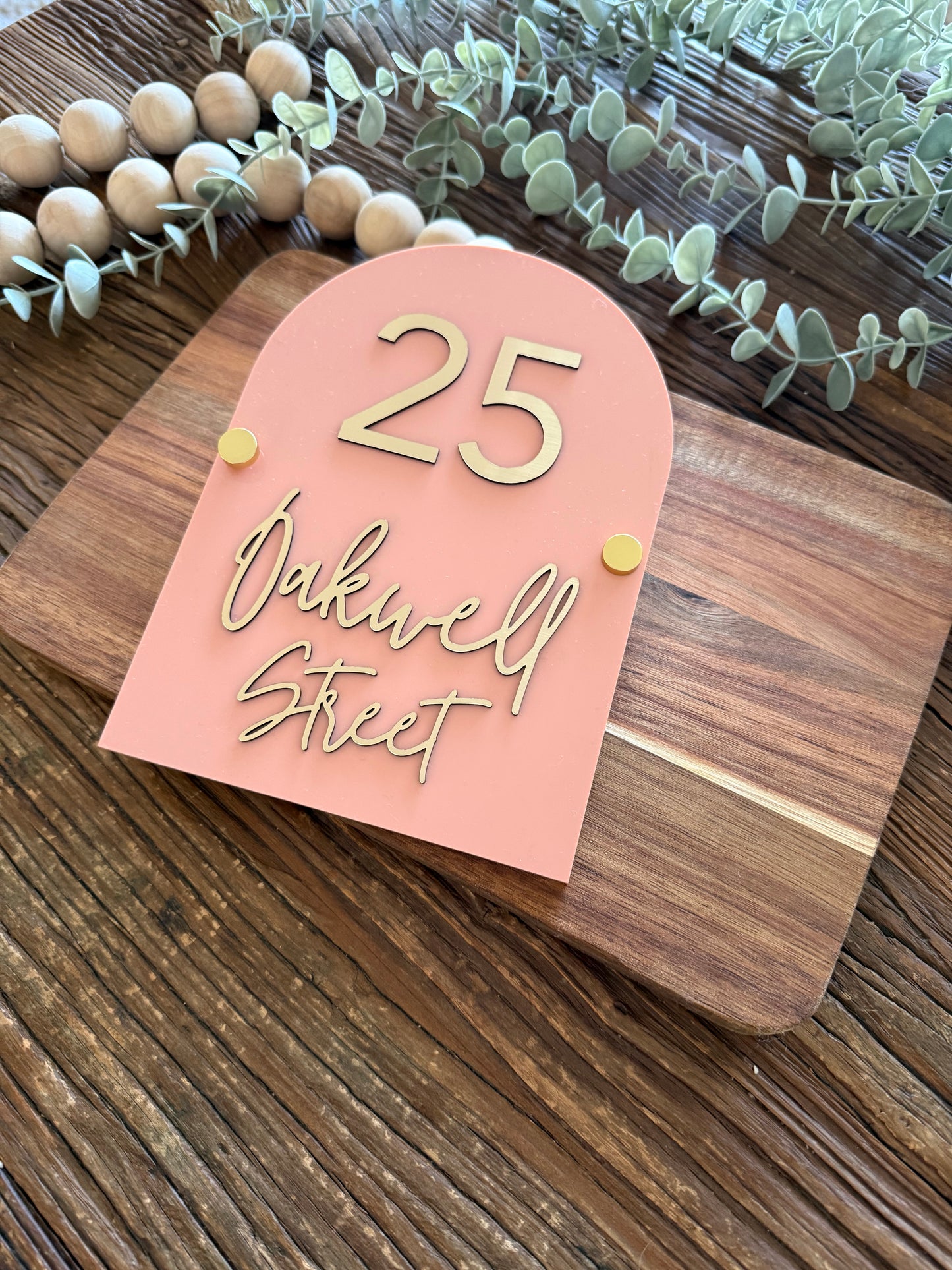 Large Coloured Arch House Sign - A4 size