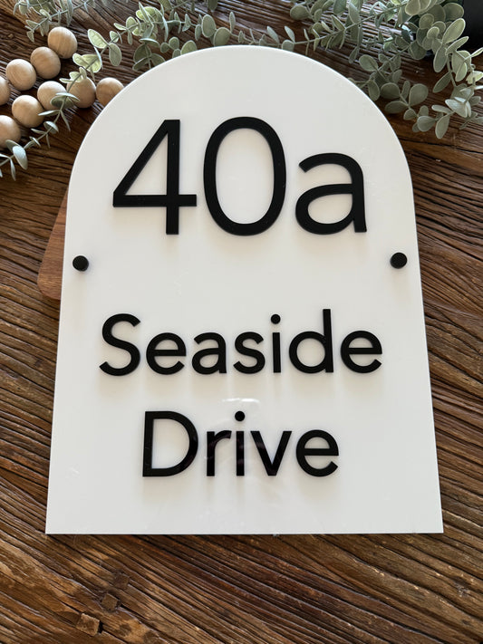 Large Arch House Sign | A4 size
