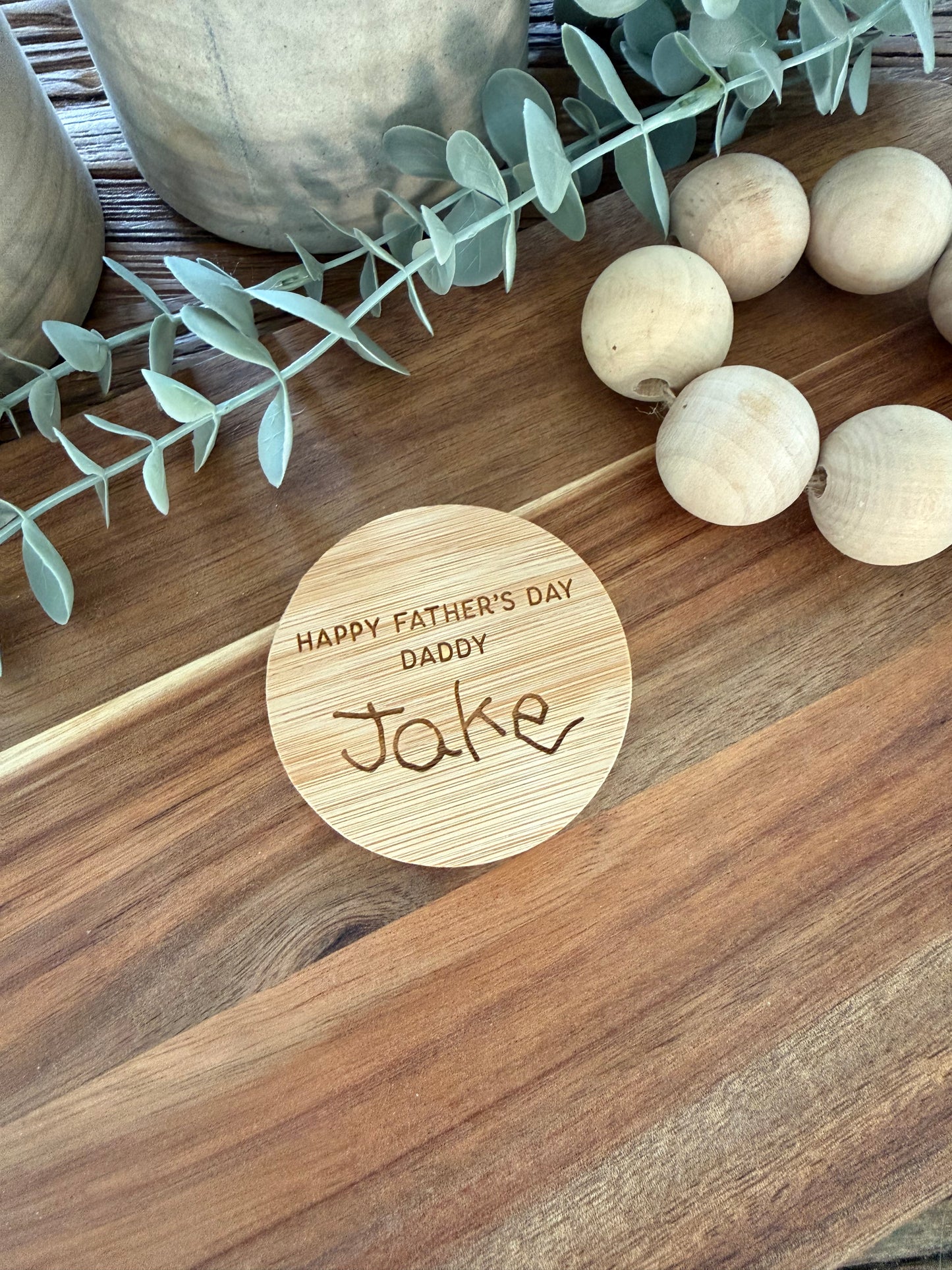 Personalised Bamboo Bottle Opener - Kids Handwriting Gift