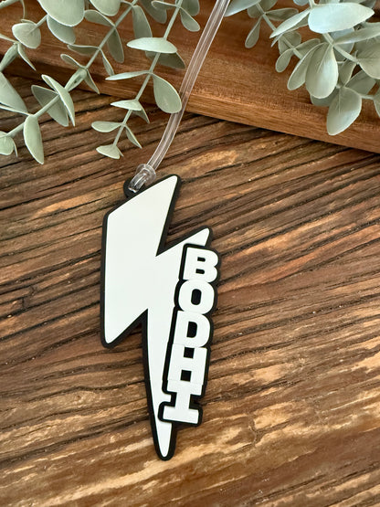 Lightning Bolt Bag Tag - Kids Backpack Keychain