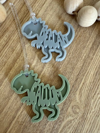 Dinosaur Personalised Bag Tag | Dino Gift Tag