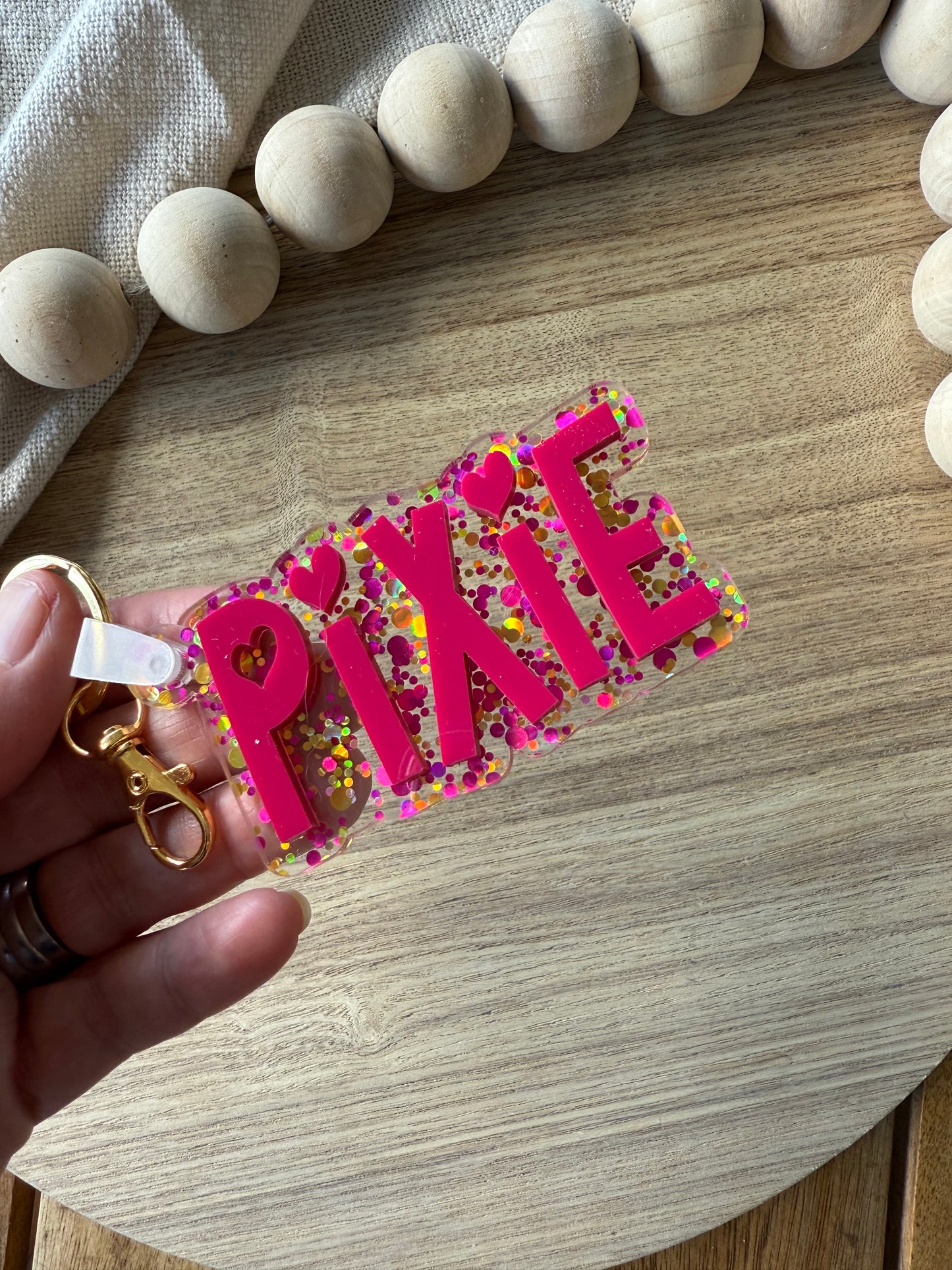 Fun Confetti Glitter Bag Tag