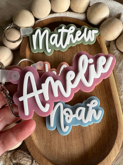 Fancy Script Acrylic Name Tag | Personalised Keychain