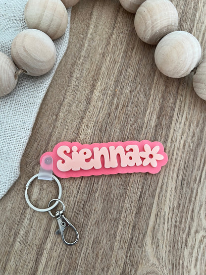 Kids Icon Name Tag | Keyring | Personalised Keychain