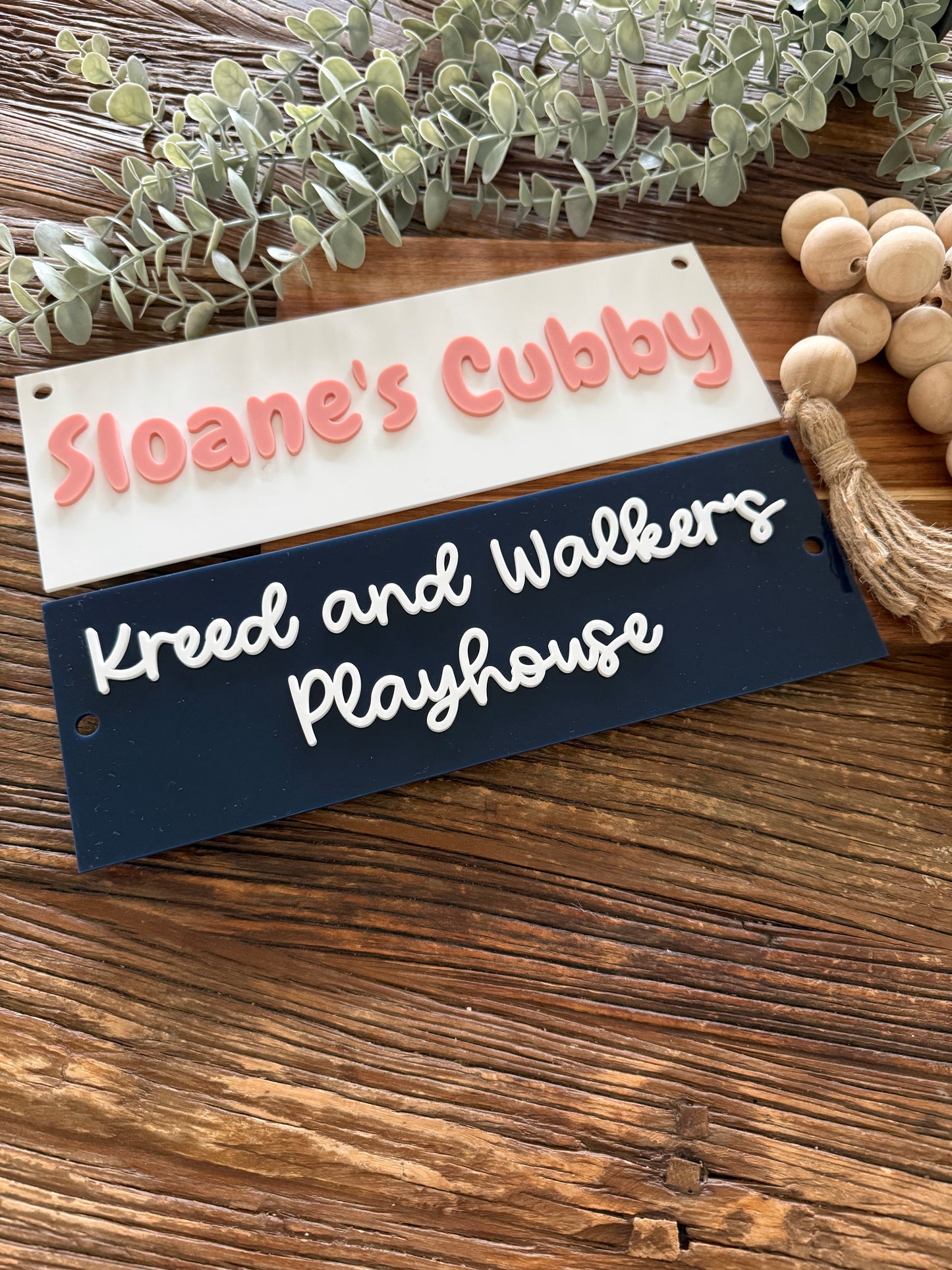 Personalised Acrylic Custom Wall Sign Pool House - Cubby Sign