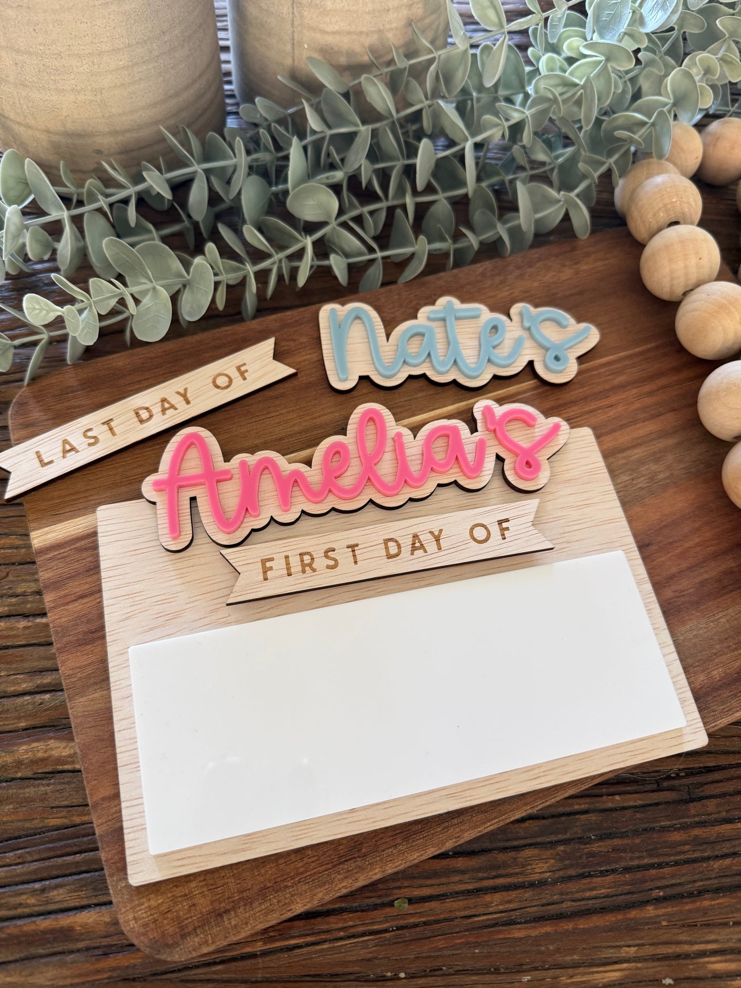 Interchangeable First Day Last Day School Sign - Personalised Reusable Back to School Photo Prop