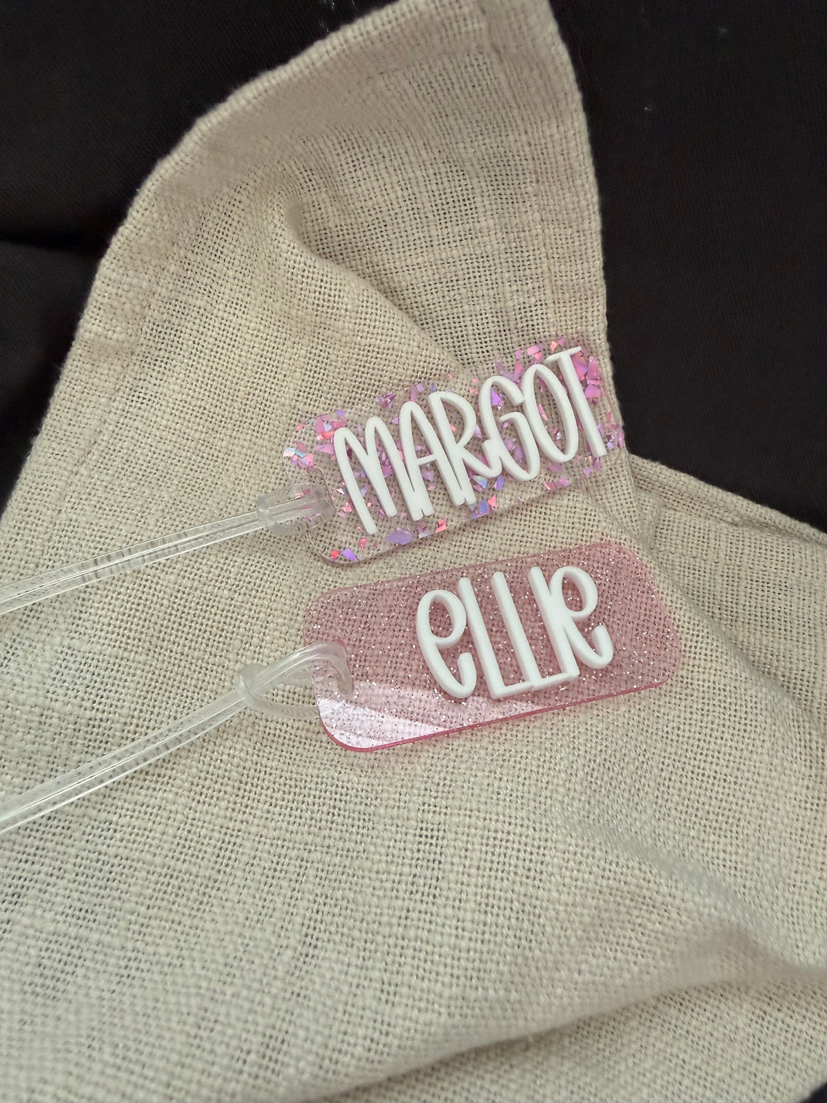 Super Sparkly Bag Tag - Kids School Backpack Tag