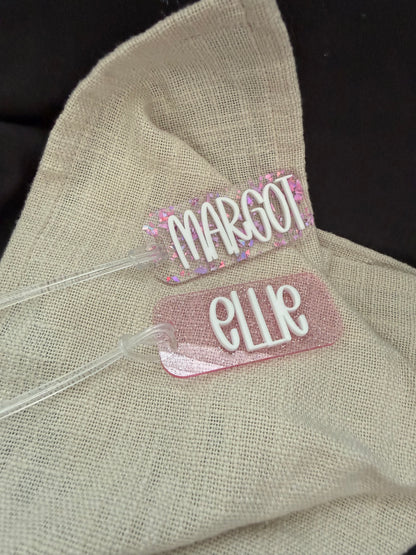 Super Sparkly Bag Tag - Kids School Backpack Tag