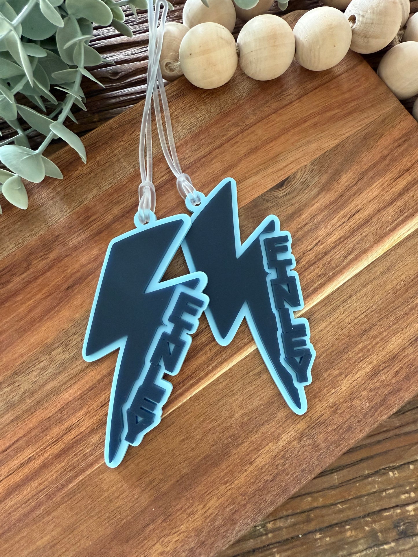 Lightning Bolt Bag Tag - Kids Backpack Keychain