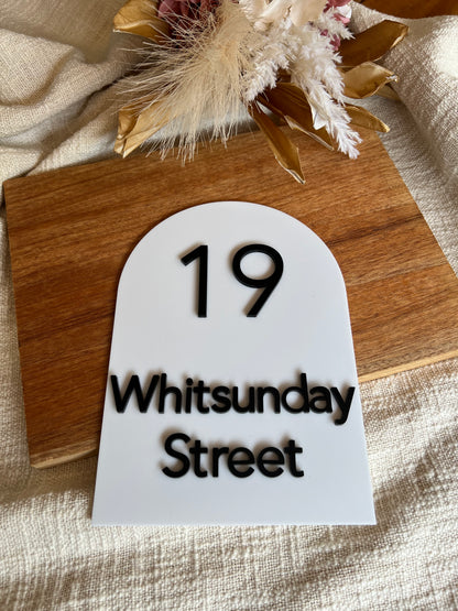 Small Arched House Sign - A5 size