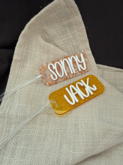 Super Sparkly Bag Tag - Kids School Backpack Tag