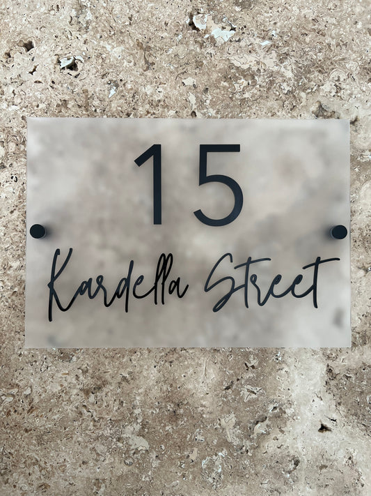 Large Rectangle House Sign | A4 size