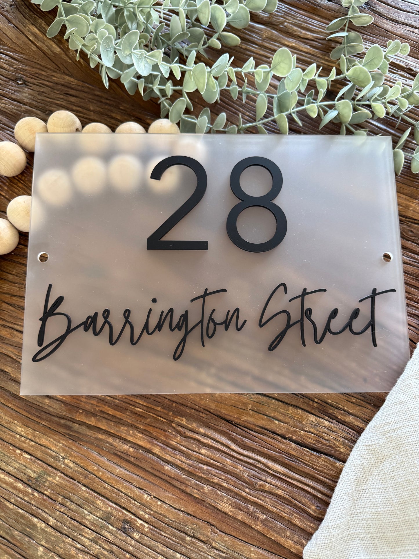 Decorative House Address Sign - A4 size