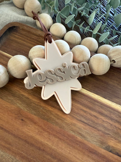 Starburst Personalised Christmas Ornament | Family Christmas | Stocking Tag | Christmas Bauble | Gift