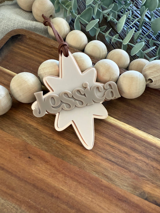 Starburst Personalised Christmas Ornament | Family Christmas | Stocking Tag | Christmas Bauble | Gift