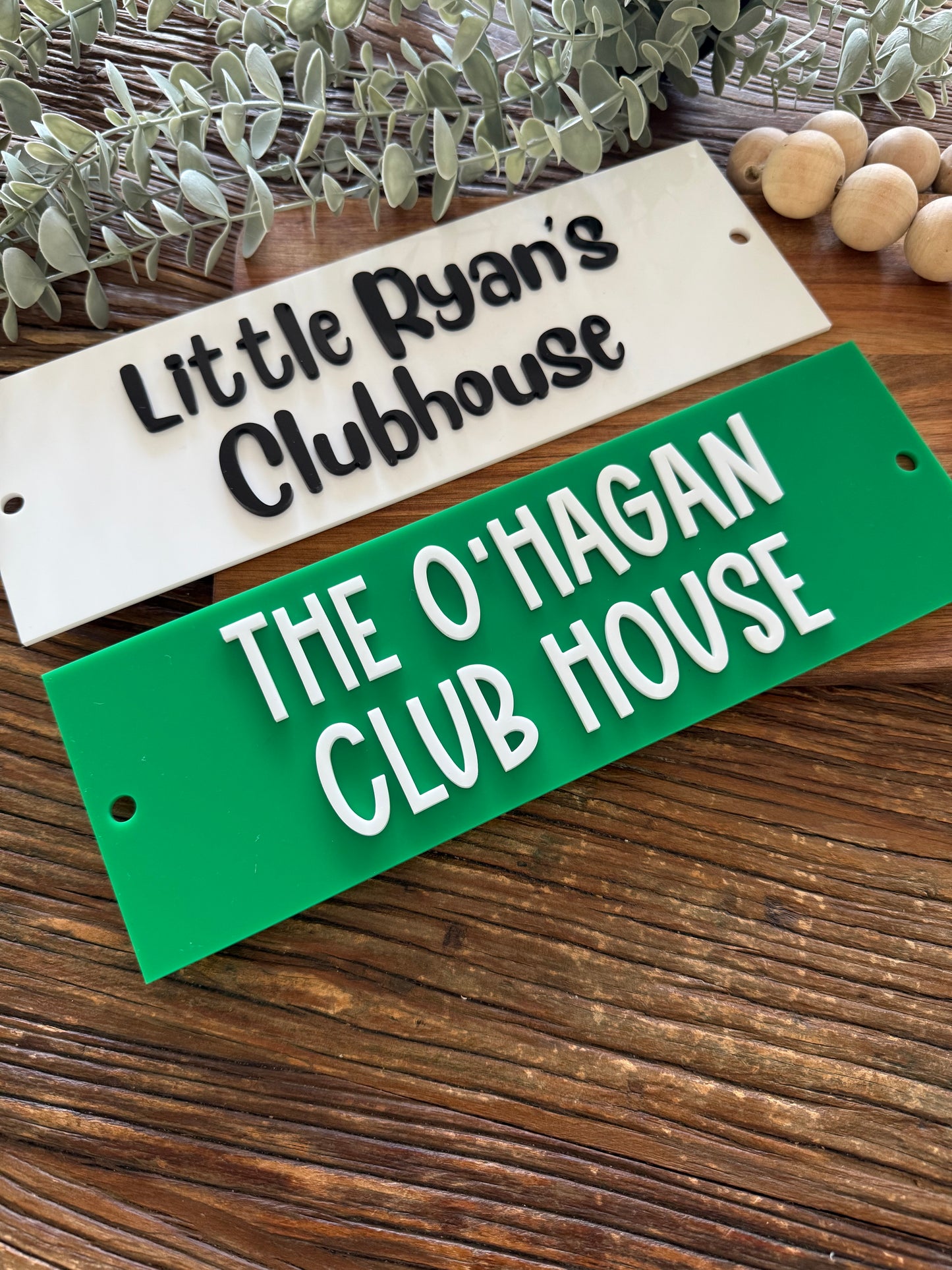 Personalised Acrylic Custom Wall Sign Pool House - Cubby Sign