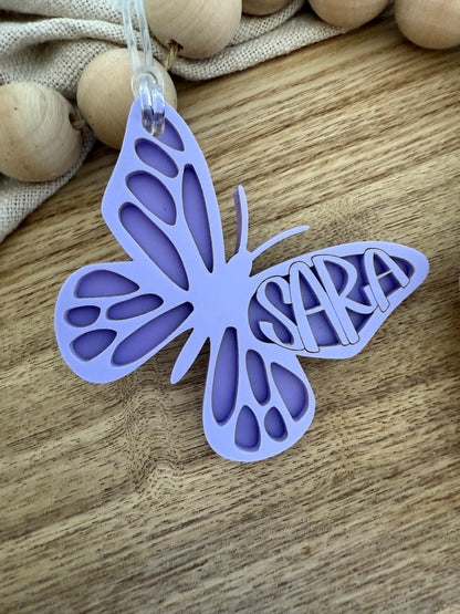 Butterfly Personalised Bag Tag | Butterfly Gift Tag