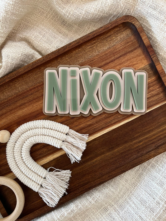 Personalised Triple Layered Sign (Nixon Style)
