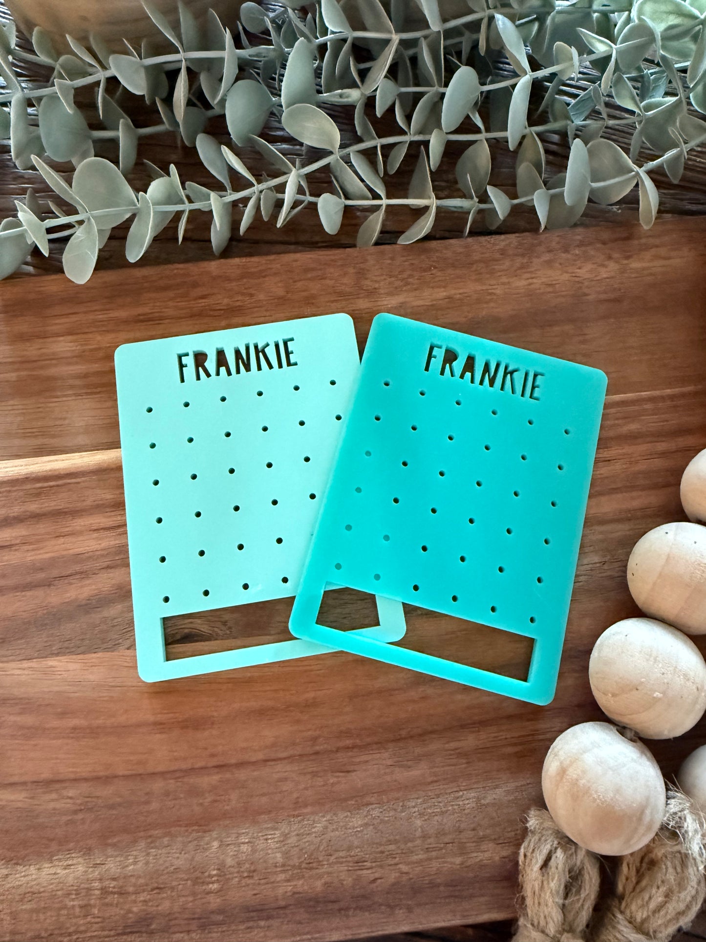 Large Personalised Travel Earring Holder — Acrylic Earring Organiser