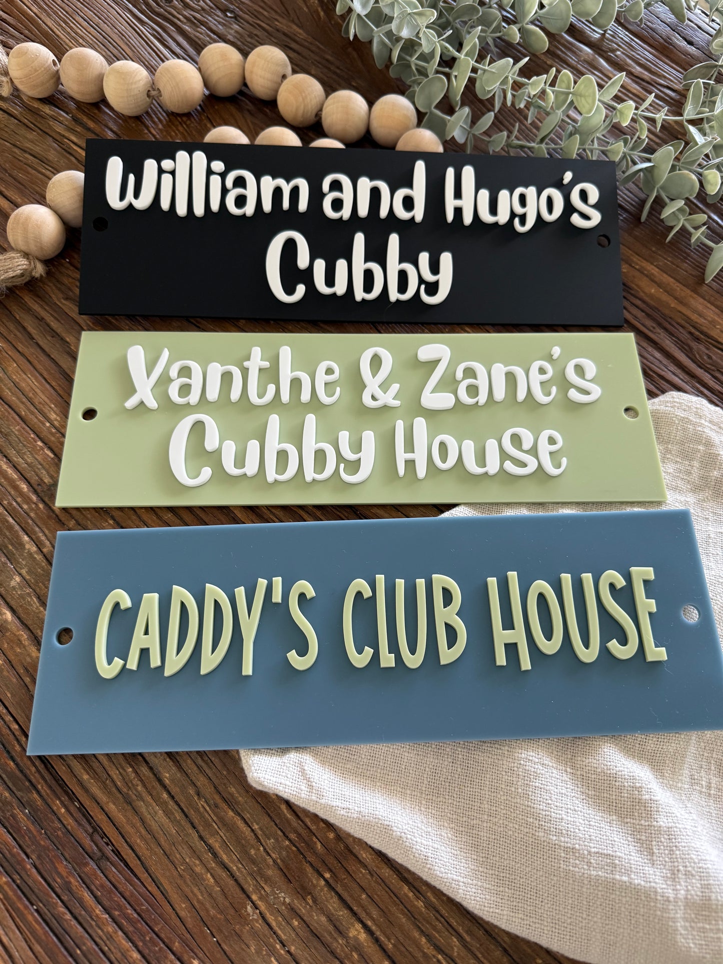 Personalised Acrylic Custom Wall Sign Pool House - Cubby Sign