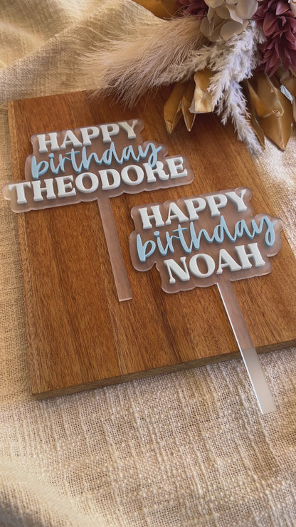 Happy Birthday Cake Topper
