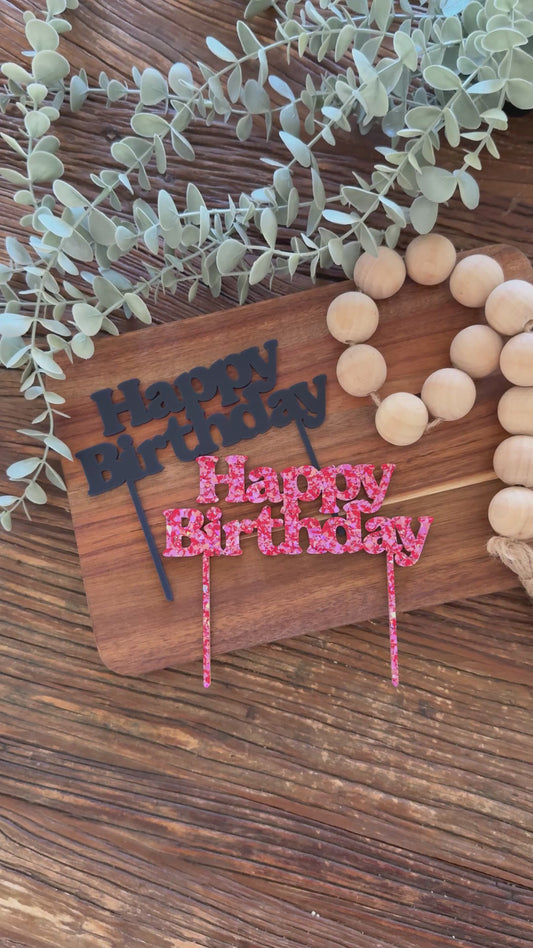 Happy Birthday Cake Topper