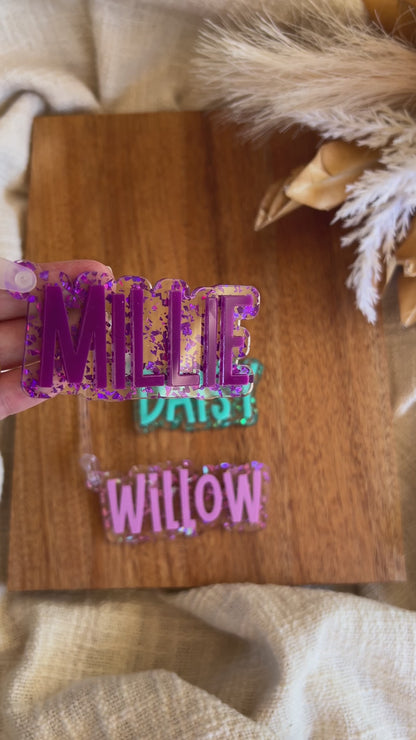 Tinsel Glitter Bag Tag | Keychain