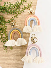 Load image into Gallery viewer, &#39;Pixie&#39; Macrame Rainbow Keyring
