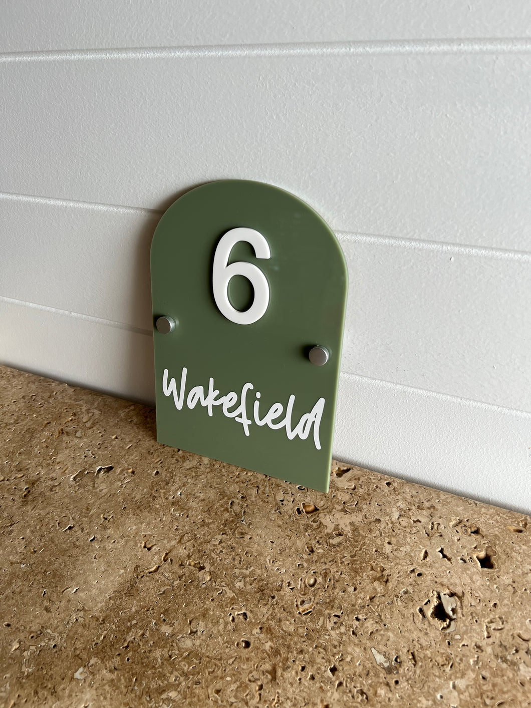 Small Arched House Sign | A5 size